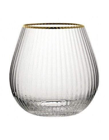 Verres à gin sans pied bord doré Hayworth Utopia 650 ml (lot de 6)