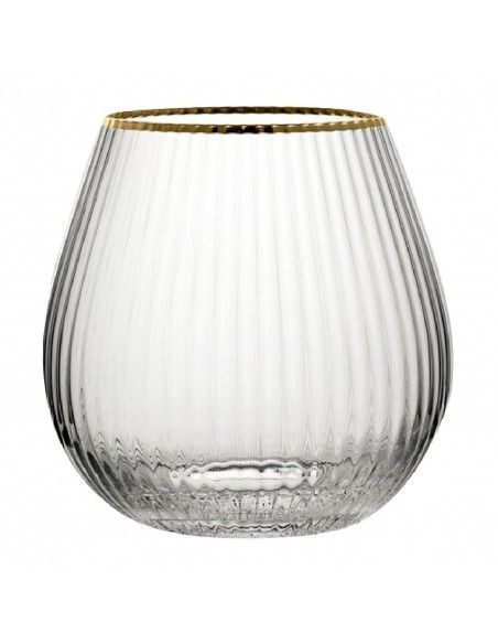 Verres à gin sans pied bord doré Hayworth Utopia 650 ml (lot de 6)