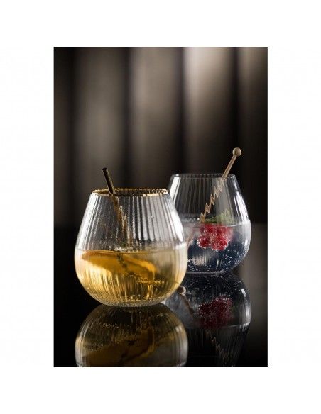 Verres à gin sans pied bord doré Hayworth Utopia 650 ml (lot de 6)