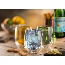 Verres à eau double paroi Utopia bleus 27 cl (lot de 6) 2