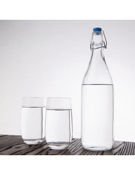 Bouteille d'eau en verre Olympia 1L (Lot de 6)