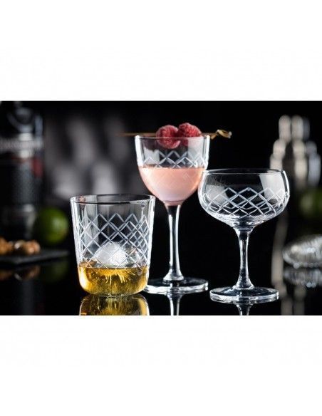 Verres à martini Utopia Raffles Diamond 190 ml (lot de 6)