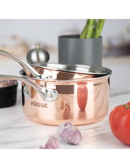Casserole en cuivre 3 couches induction Vogue 180mm