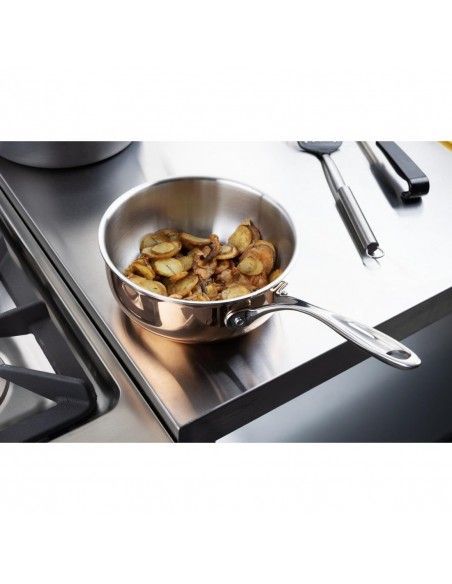 Sauteuse évasée en cuivre 3 couches induction Vogue 200mm