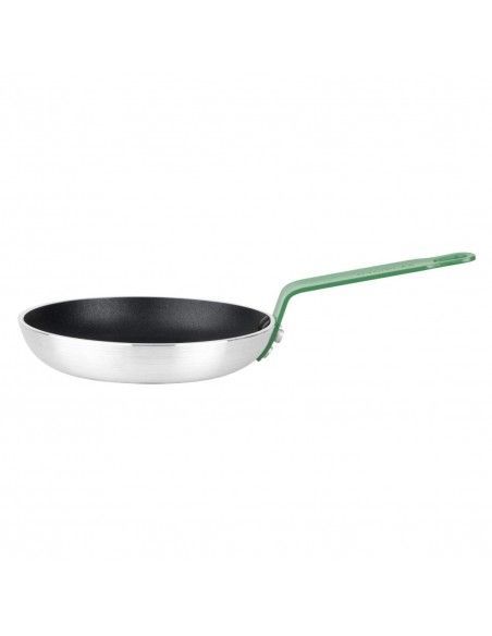 Poêle aluminium antiadhésive Teflon Platinum Plus Hygiplas avec manche vert 200mm