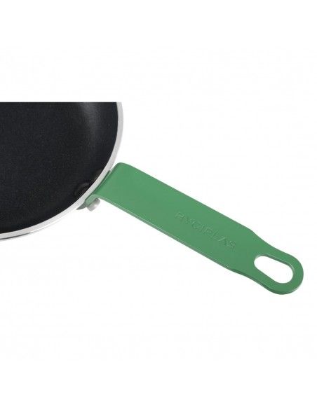Poêle aluminium antiadhésive Teflon Platinum Plus Hygiplas avec manche vert 200mm