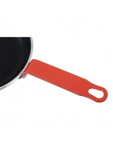Poêle aluminium antiadhésive Teflon Platinum Plus Hygiplas avec manche rouge 200mm