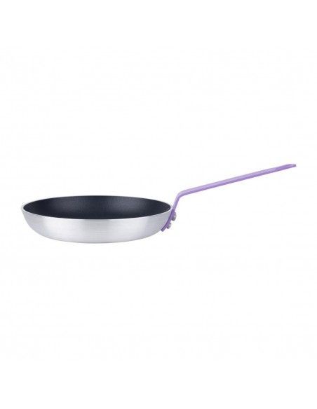 Poêle aluminium antiadhésive Teflon Platinum Plus Hygiplas avec manche violet 240mm