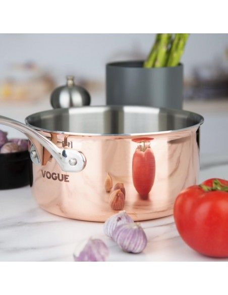 Casserole triple paroi cuivre induction Vogue 200x100mm