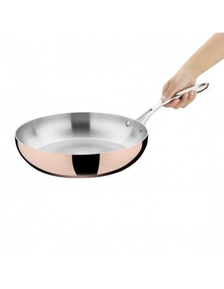 Poêle triple paroi cuivre induction Vogue 280x60mm