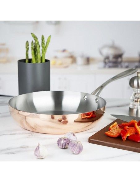 Poêle triple paroi cuivre induction Vogue 280x60mm
