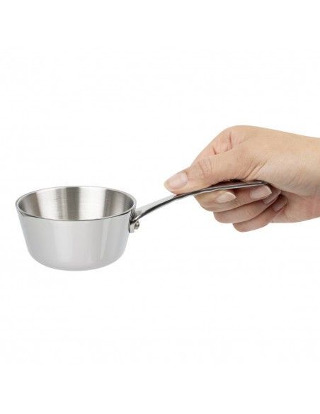 Mini saucière en acier inoxydable Vogue 85mm