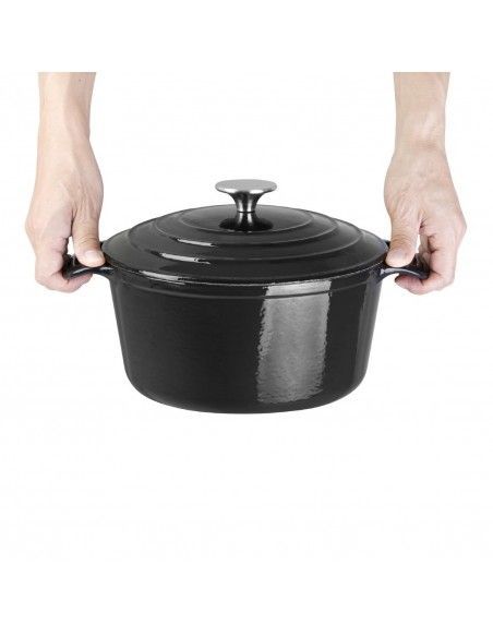Grande cocotte ronde noire Vogue