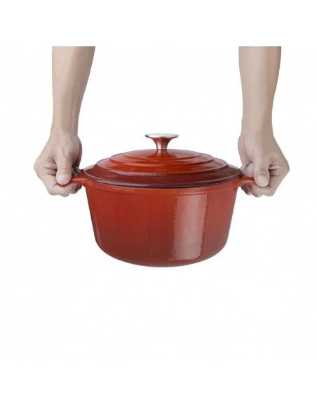 Grande cocotte ronde rouge Vogue