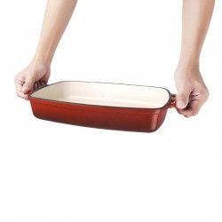 Plat en fonte rectangulaire Vogue rouge 2,8L 2