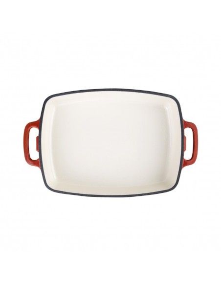 Plat en fonte rectangulaire Vogue rouge 2,8L