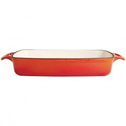 Plat en fonte rectangulaire Vogue orange 2,8 L