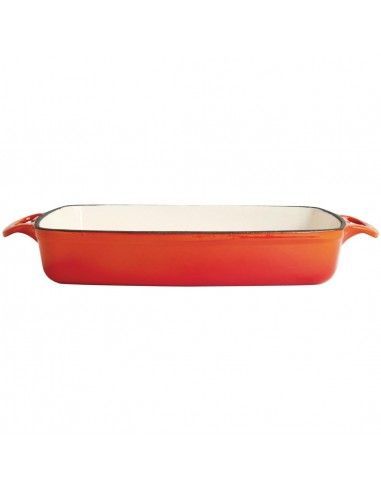 Plat en fonte rectangulaire Vogue orange 2,8 L