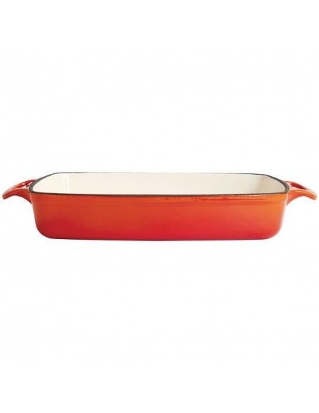 Plat en fonte rectangulaire Vogue orange 2,8 L