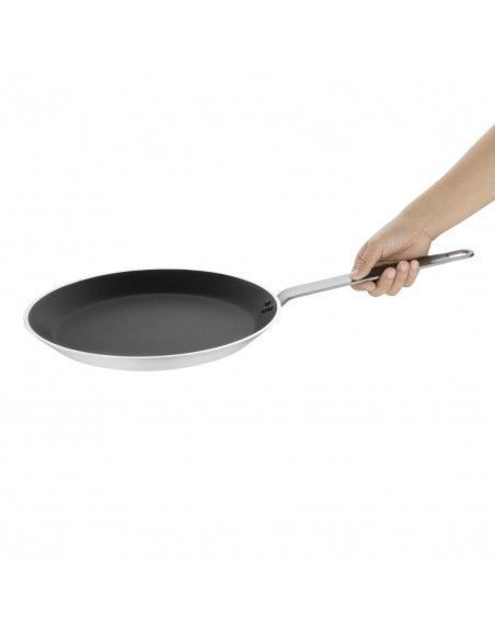 Poêle à crêpes antiadhésive en aluminium anodisé Vogue Platinum Plus 300mm