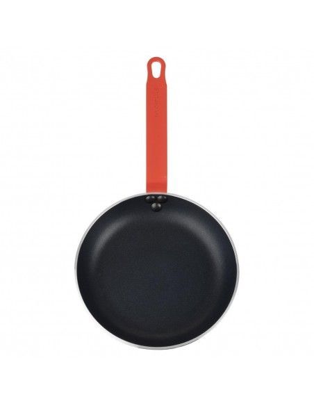 Poêle en aluminium antiadhésive Hygiplas Teflon Platinum Plus avec poignée rouge 24cm