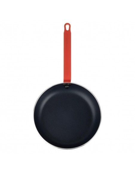 Poêle aluminium antiadhésive Teflon Platinum Plus Hygiplas avec manche rouge 280mm