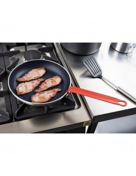 Poêle aluminium antiadhésive Teflon Platinum Plus Hygiplas avec manche rouge 280mm