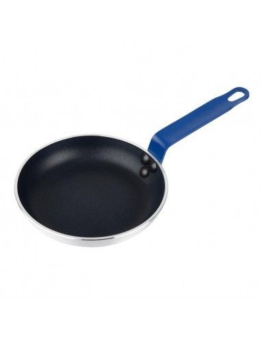 Poêle en aluminium antiadhésive Hygiplas Teflon Platinum Plus avec poignée bleue 20cm