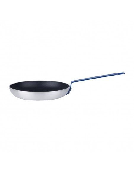 Poêle en aluminium antiadhésive Hygiplas Teflon Platinum Plus avec poignée bleue 28cm