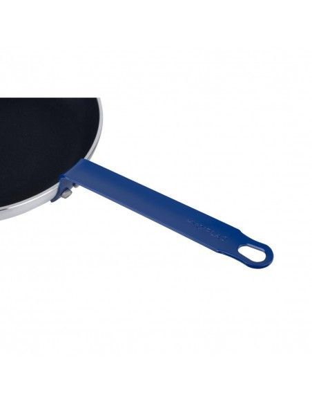Poêle en aluminium antiadhésive Hygiplas Teflon Platinum Plus avec poignée bleue 28cm