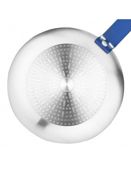 Poêle en aluminium antiadhésive Hygiplas Teflon Platinum Plus avec poignée bleue 28cm