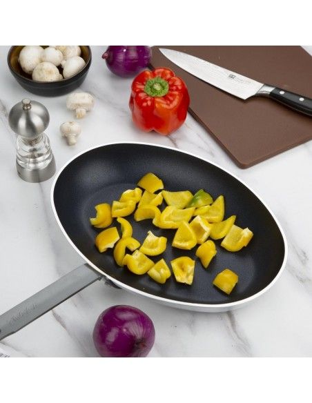 Poêle ovale en aluminium antiadhésive Vogue Teflon Platinium Plus 360mm