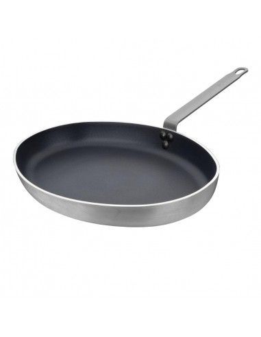 Poêle ovale en aluminium antiadhésif Vogue Teflon Platinum Plus 400mm