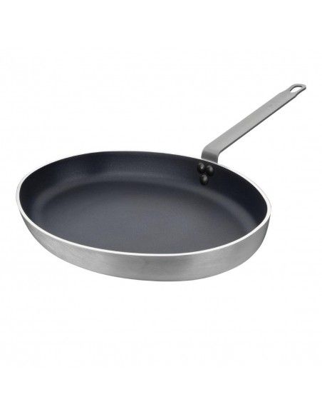 Poêle ovale en aluminium antiadhésif Vogue Teflon Platinum Plus 400mm
