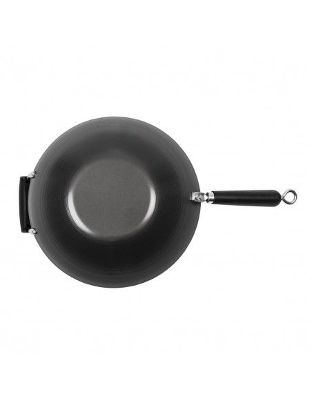 Wok antiadhésif fond plat 356mm