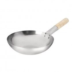 Wok fond plat en acier doux Vogue 254mm