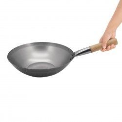Wok en acier doux Vogue 330mm 2