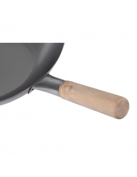 Wok en acier doux Vogue 35,6 cm
