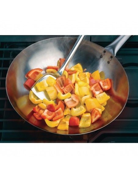 Wok conique en acier doux Vogue 356mm