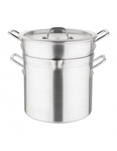 Marmite bain marie aluminium Vogue 10L