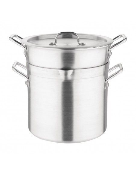 Marmite bain marie aluminium Vogue 10L