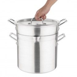 Marmite bain marie aluminium Vogue 10L 2