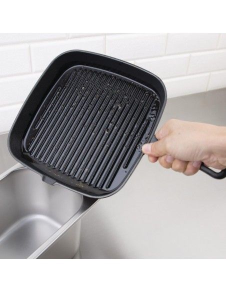 Poêle grill en fonte Vogue rainurée