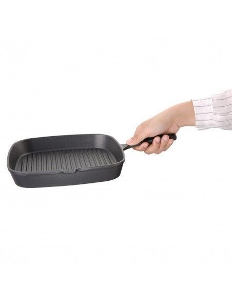 Poêle grill en fonte Vogue rainurée
