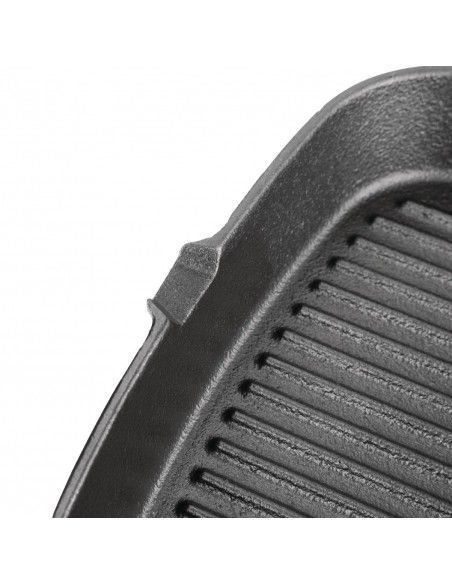 Poêle grill en fonte Vogue rainurée