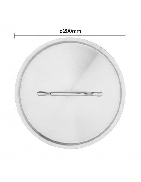 Couvercle  en acier inoxydable Vogue 200mm