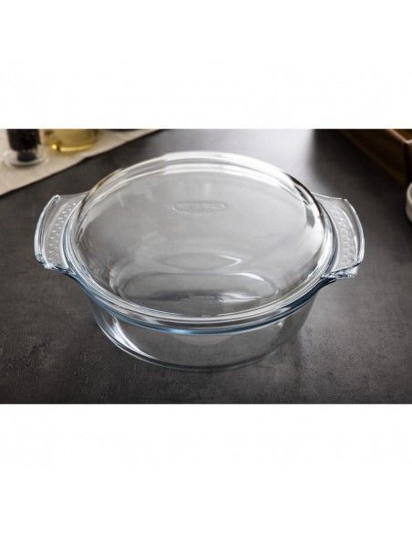 Cocotte ronde en verre Pyrex 5,1L