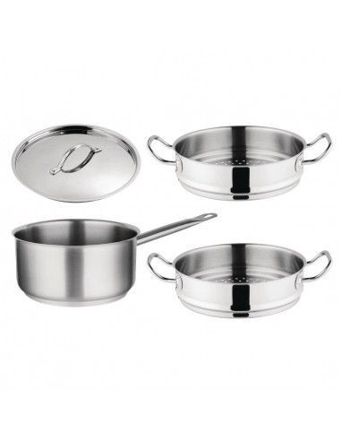 Ensemble 1 casserole et 2 paniers vapeur Vogue Cook Like A Pro