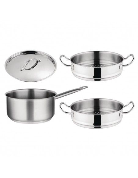Ensemble 1 casserole et 2 paniers vapeur Vogue Cook Like A Pro
