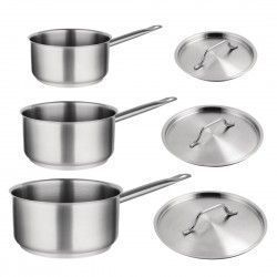 Ensemble 3 casseroles et couvercles inox Vogue Cook Like A Pro 2